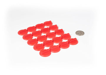 Plastic Card Stand to Hold Up Playing Cards or Cardboard Cut-outs: 20 Red
