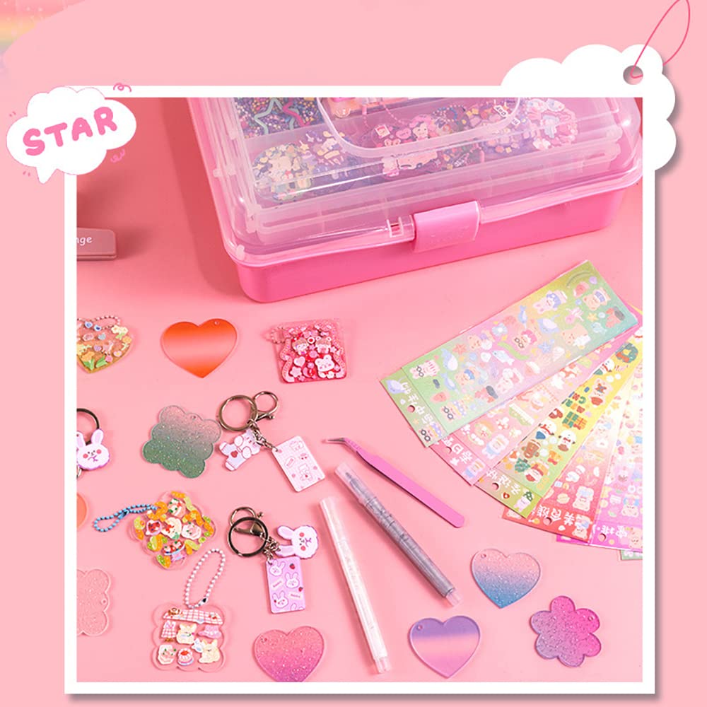 Vsco 670 PCS Vinyl Aesthetic Stickers Luxury Guka Suit with Storage Box Gooka Stickers for Hand Account for Girls, Kids, Children (X013)