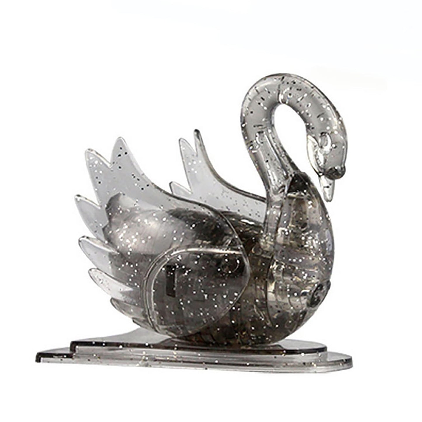 BTYYIHEX 3D Crystal Swan Puzzle, Crystal Puzzle Brainteasers for Puzzlers Ages 16 and Up, 45PCS(Gray)