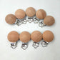 10pcs Natural Beech Wooden Fixed Strap Clips Round Head Shape Suspenders Clip Craft Hooks Clothes Fasteners Holder (3cm/10pcs)