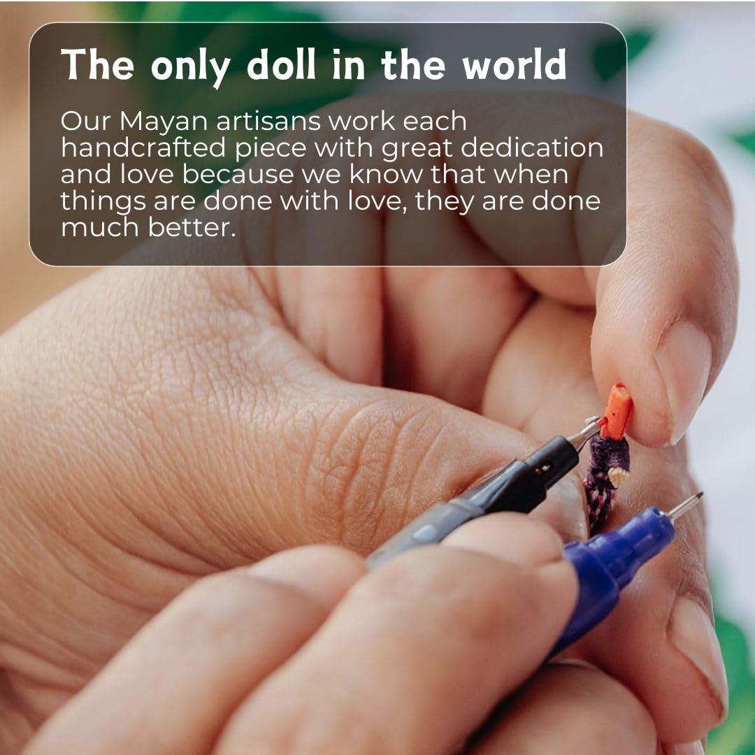Staymore Worry Dolls from Guatemala - Personalized Worries - Handmade by Mayan artisans (Hair Worries)