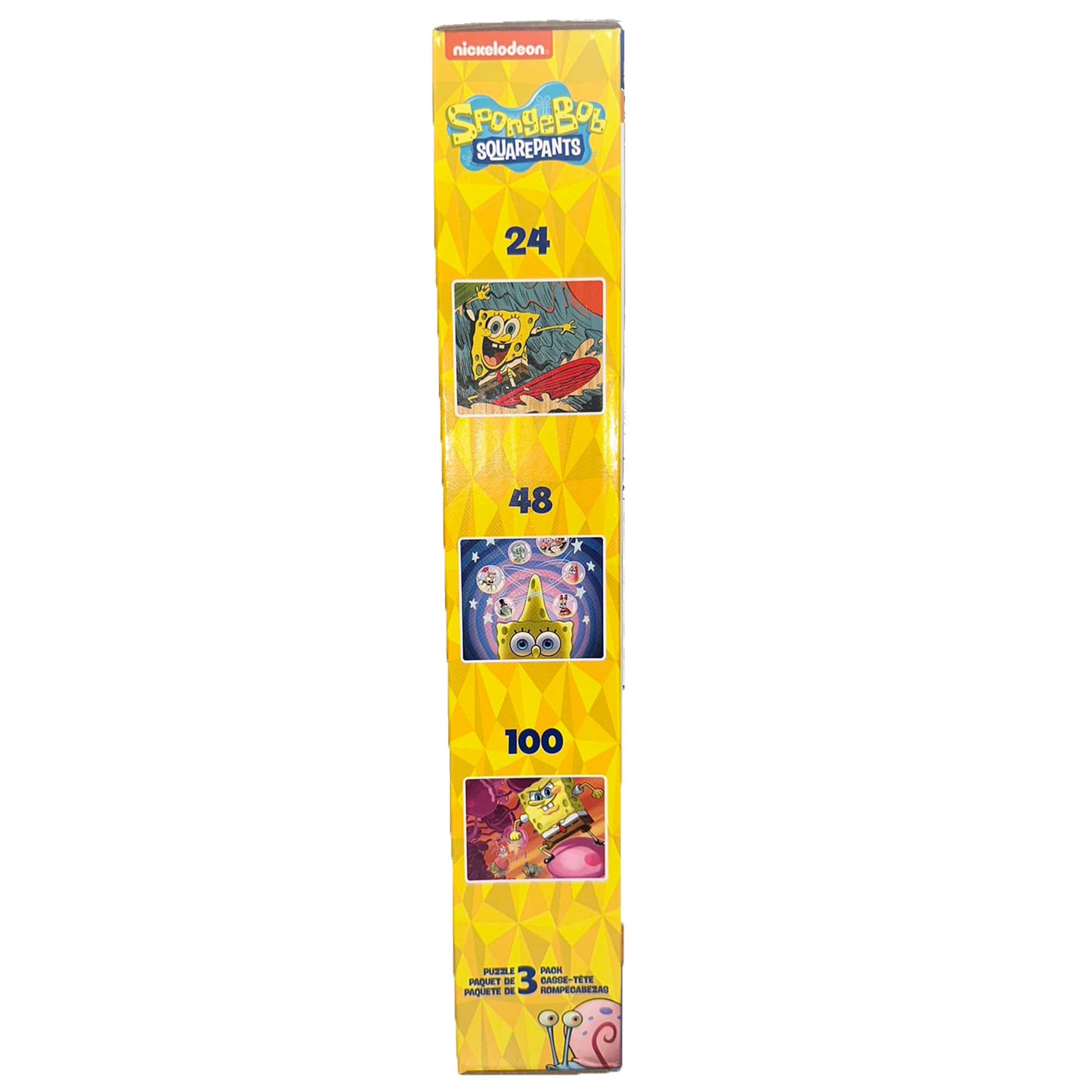 Spongebob Squarepants - 3 in 1 Jigsaw Puzzles for Kids. Great Birthday & Educational Gifts for Boys and Girls. Colorful Pieces Fit Together Perfectly
