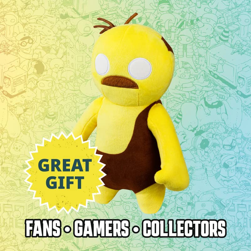 Gang Beasts Yellow Wrestler Plush Old Man 12" Video Game Doll Figure