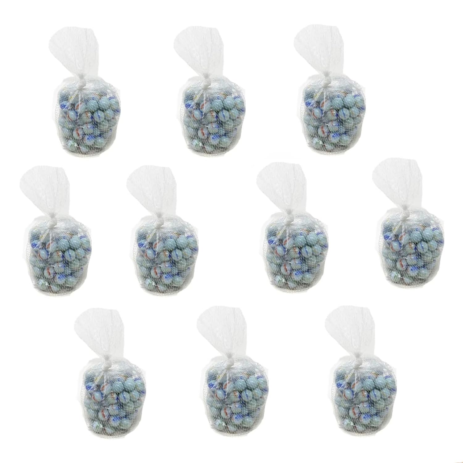 TSY TOOL 1000 Count Bulk Beautiful Premium Player Glass Marble, 5/8" in Bulk, Shooters Sling Shot Ammo for Children (10 Bags)