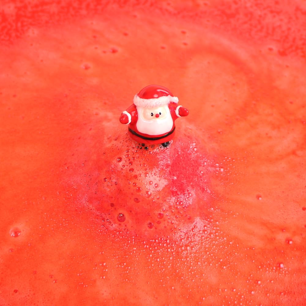 ZIMPLI Large 100g Santa Surprise Baff Bombz, Contains 6 Surprise Christmas Toys to Collect in Total, One per Bath Bomb, Stocking Filler for Boys Girls