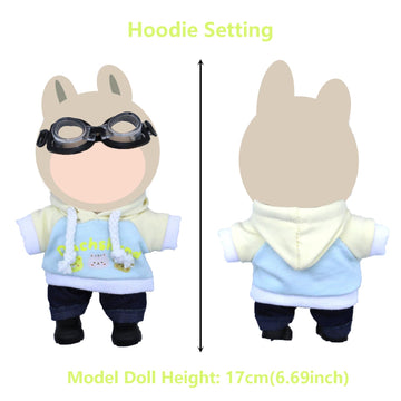 17cm Doll Clothes,Outfit Set Includes Shoes for 17cm Dolls-Fashion Premium Cute Easy Removable Doll Clothing Set with Accessories(No