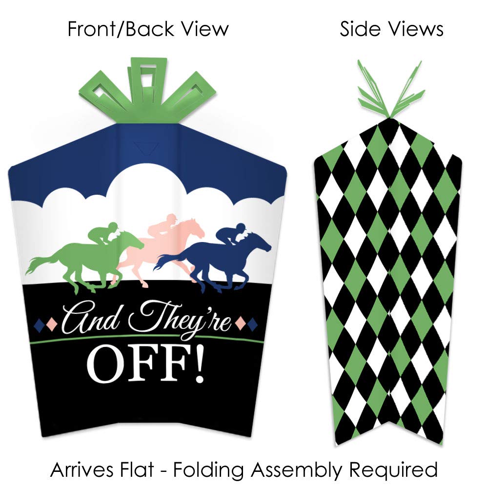 Big Dot of Happiness Kentucky Horse Derby - Table Decorations - Horse Race Party Fold and Flare Centerpieces - 10 Count