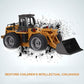 kkny Remote Control Bulldozer Toy Truck, 1/18 Scale RC Metal Rc Front Loader 4WD Construction Vehicles for Boys Girls Kids with Rechargeable Two