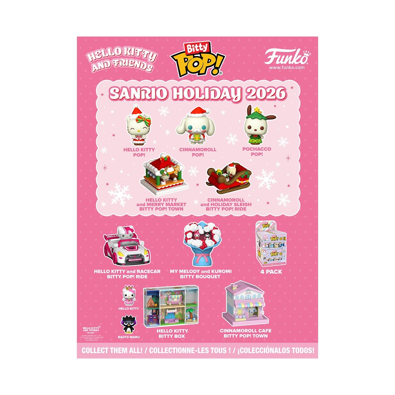 Funko Pop! Bitty Countdown Calendar: Hello Kitty - 24 Days of Surprises - Collectible Vinyl Mini Figures - Mystery Box - Gift Idea - Holiday Present