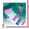 2-Pack Multi-Purpose Inflatable Pool Hammock - Saddle, Lounge Chair, Drifter - Water Hammock Lounge, Light Blue, Pink