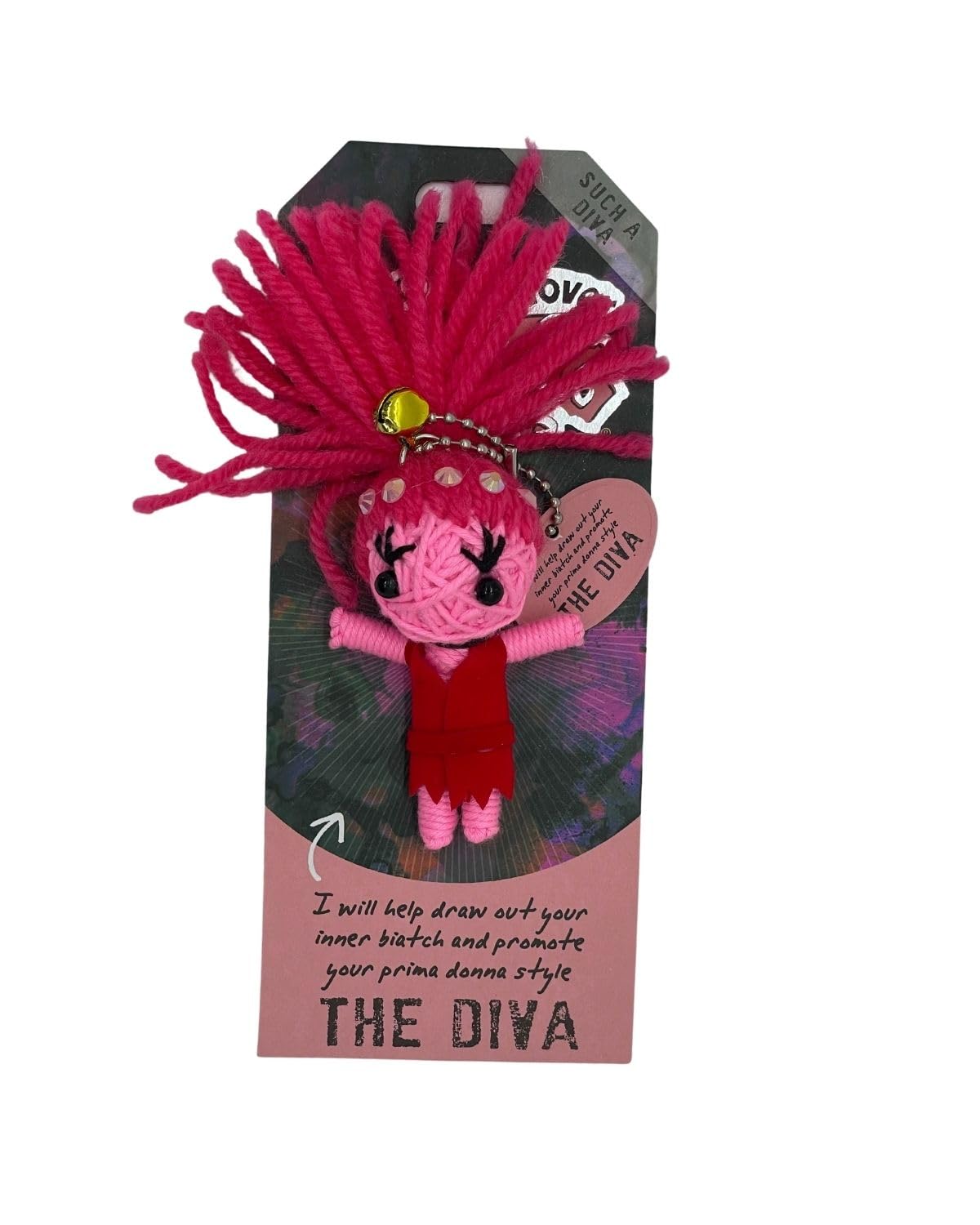 Watchover Voodoo 3-Inch The Diva Keychain - Handcrafted Gift to Bring Good Luck and Positivity Everywhere You Go