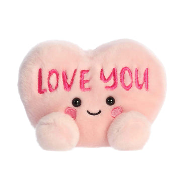 Aurora Adorable Palm Pals Love You Candy Heart Stuffed Animal - Fun Seasonal Plush For Kids and Adult Collectors - Perfect for Decorating Rooms