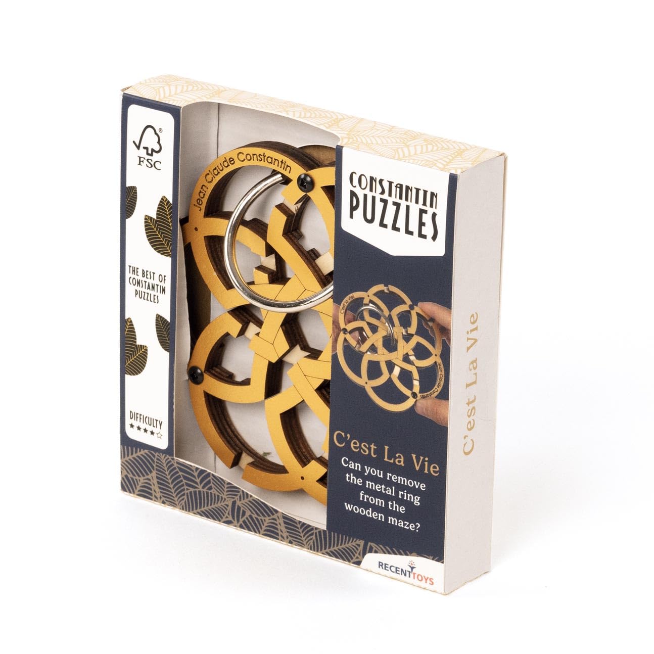Recent Toys Constantin C'est La Vie - The Original Wooden Maze Game - Fun for Ages 14 - Up
