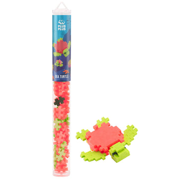 PLUS PLUS Sea Turtle - 3D Puzzle Sea Creature Building Block Set, Ocean Animals Figures Tube, Mini Interlocking Pieces - Fun Stem Toys for Kids