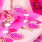 Jollity & Co Sweet 16 Dinner Plates - Leopard Print Design - Bright Pink Paper Plates with Gold Foil - Pack of 8 Party Plates - Birthday Plates
