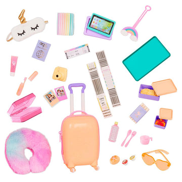 Our Generation Deluxe Accessories OG Rainbow Luggage Set