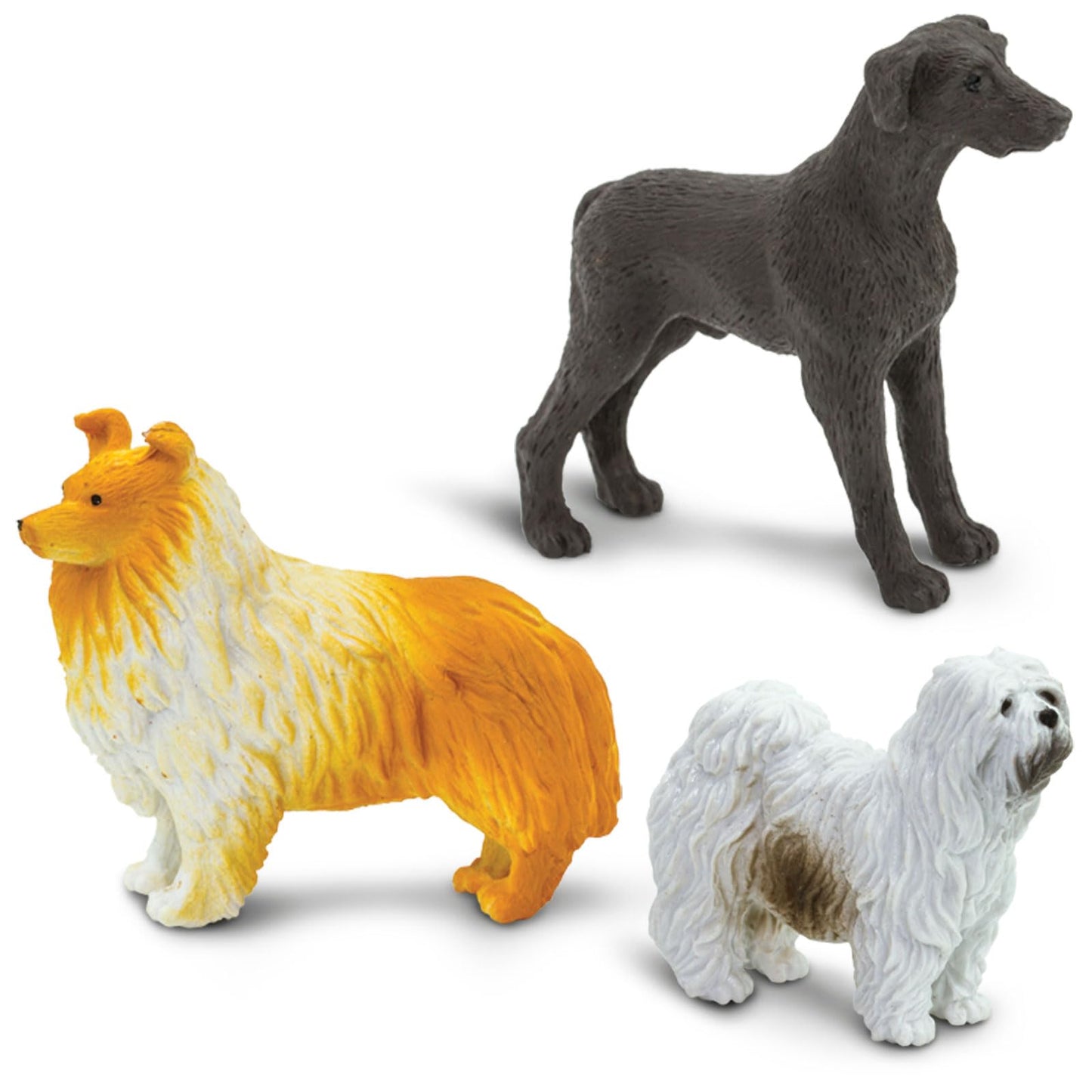 Safari Ltd. Dogs Toob - Mini Figurines: Dachshund, Dalmatian, Retriever, Sheepdog, Collie, Shepherd, Beagle, Boxer, Great Dane, Doberman, Bulldog