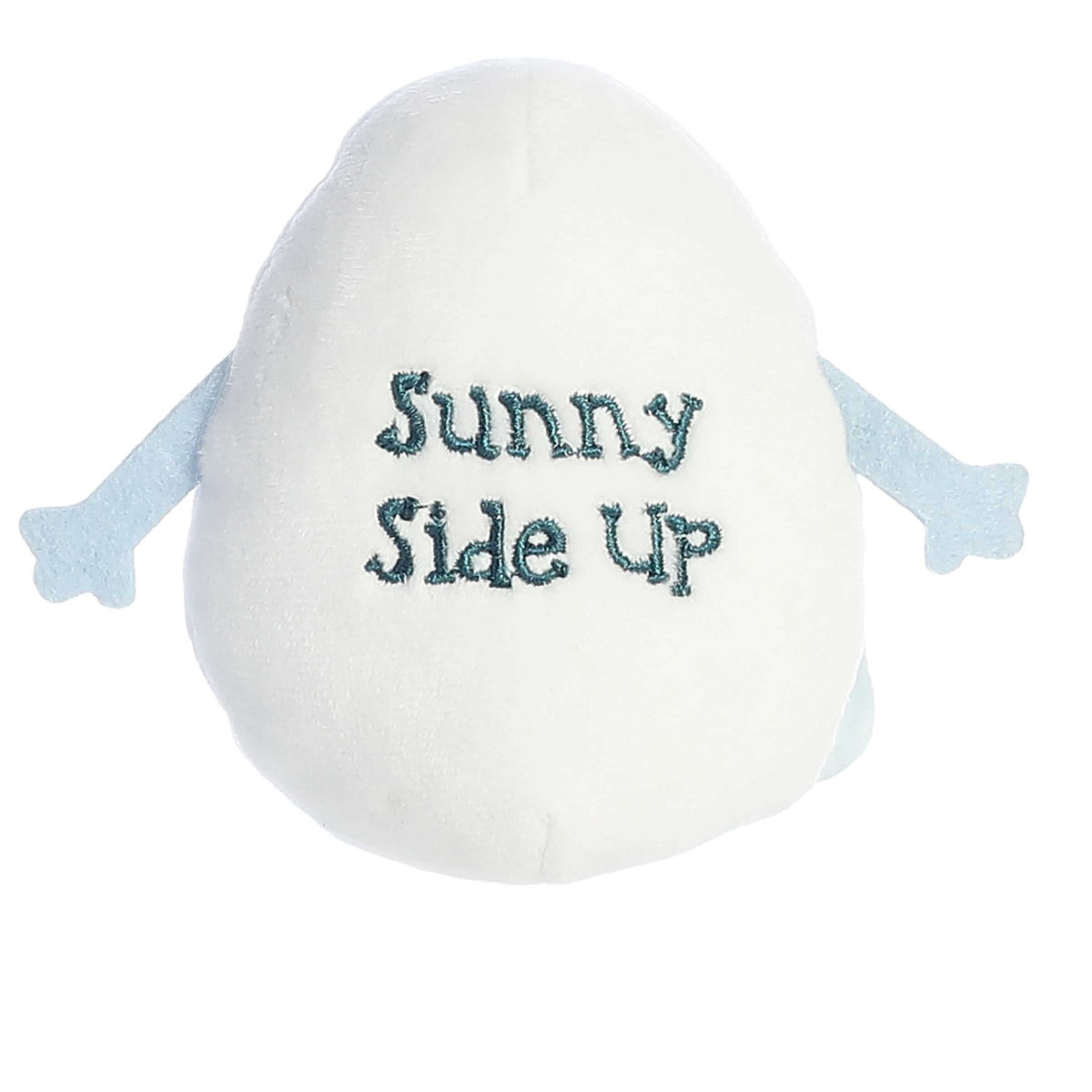 Aurora Punny Eggspressions Sunny Egg Stuffed Animal - Humorous Wordplay - Playful Expression - White 3.5 Inches
