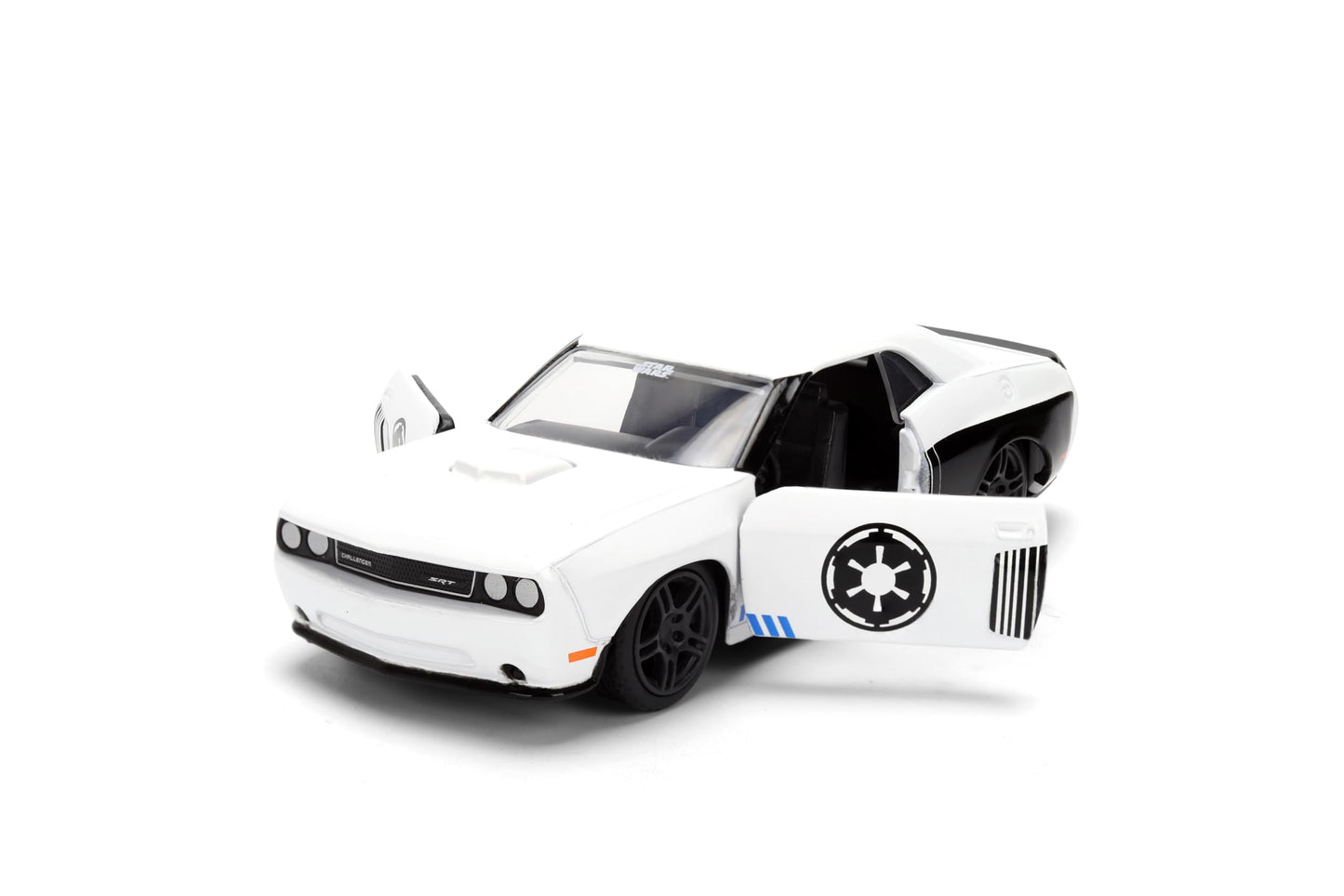 Jada Star Wars Stormtrooper 2014 Dodge Challenger SRT8 Diecast Model - 1:32 Scale Hollywood Rides Toys, Collectible Toy Car for Star Wars Fans