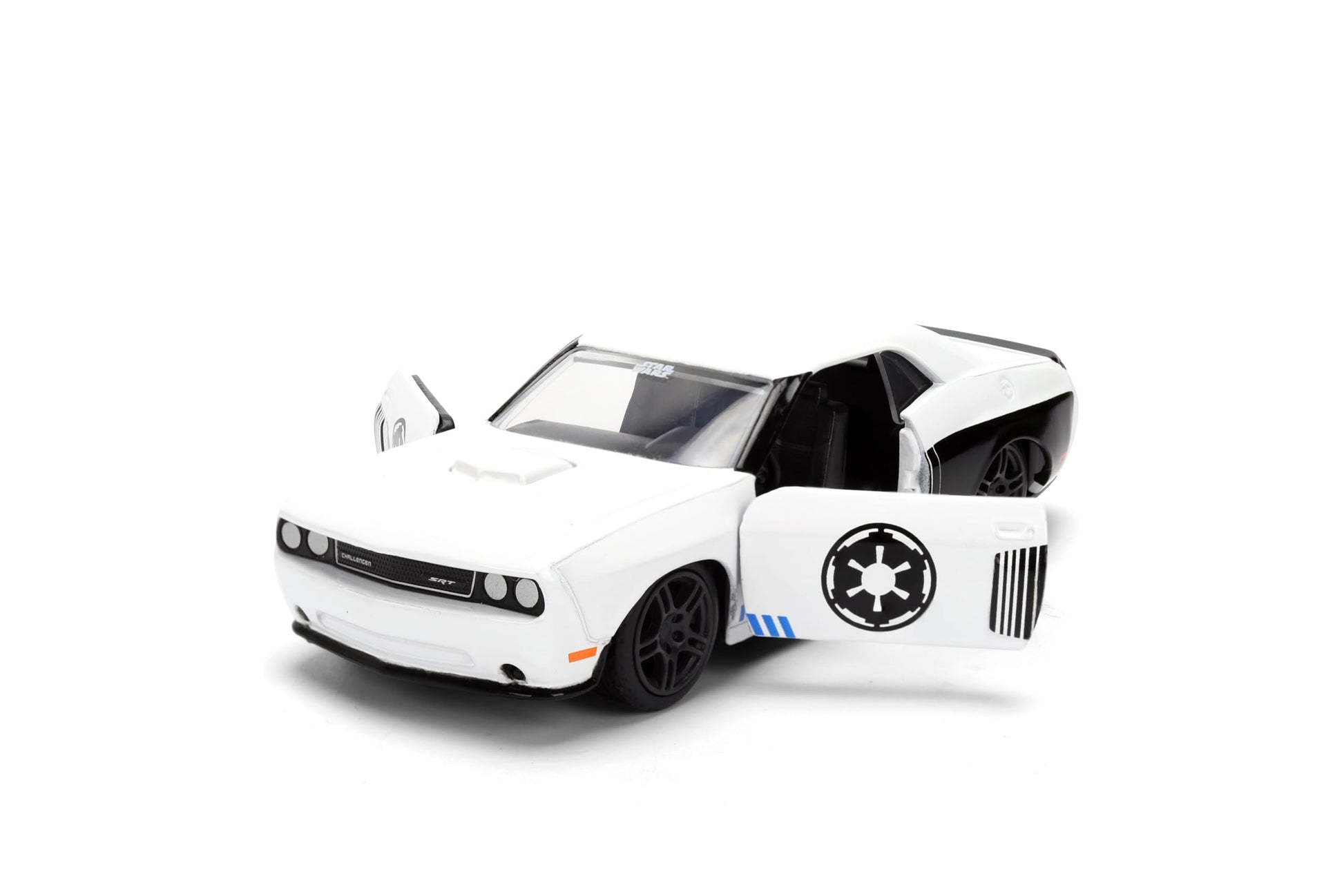 Jada Star Wars Stormtrooper 2014 Dodge Challenger SRT8 Diecast Model - 1:32 Scale Hollywood Rides Toys, Collectible Toy Car for Star Wars Fans