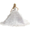 Peregrine Romantic Shell White Ball Gown Strapless Layers of Organza Wedding Dress for 11.5 inches Dolls