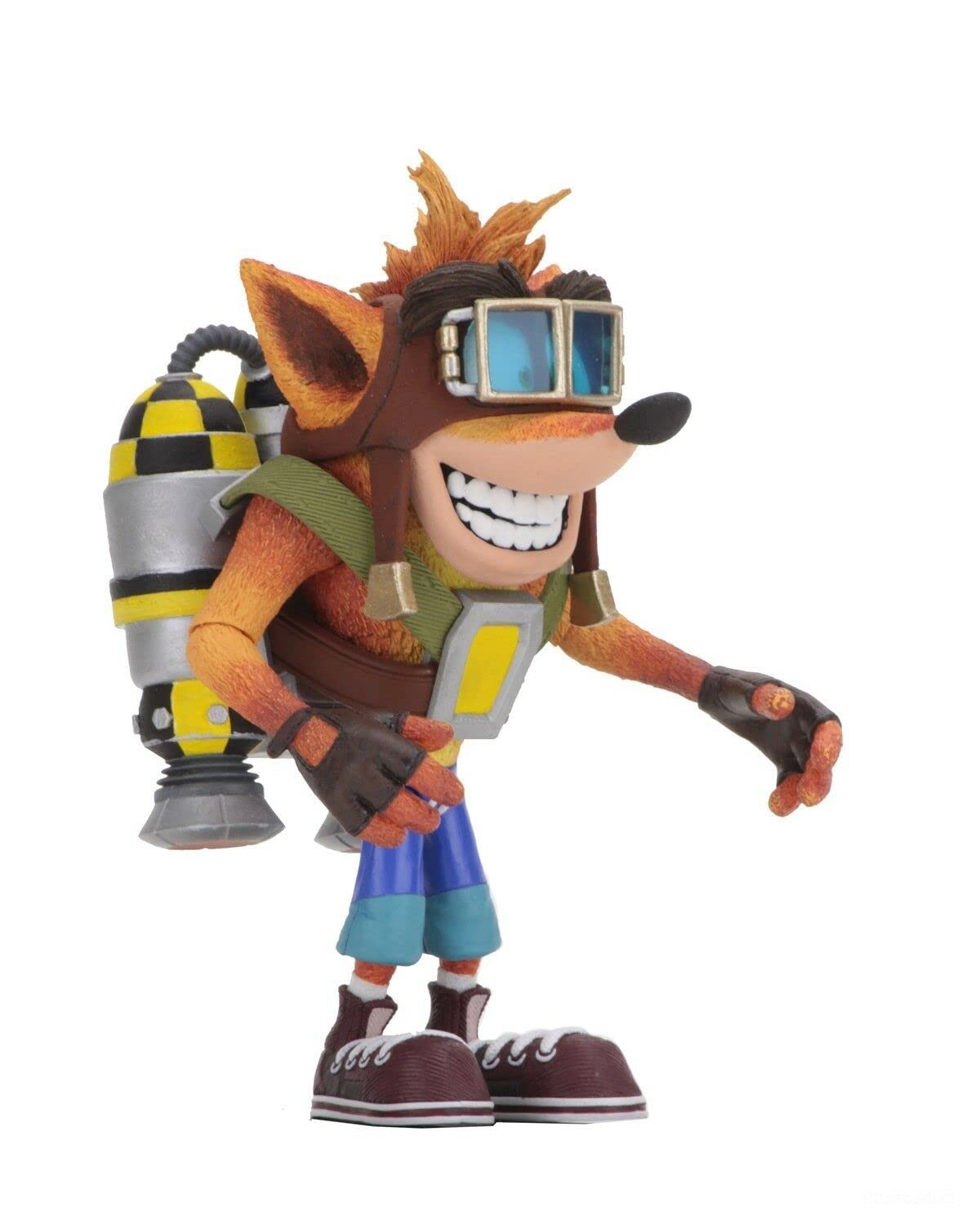 NECA - Crash Bandicoot 7" Scale Action Figure ? Deluxe Crash with Jetpack