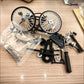 Veloshine Mini Vintage-Style Alloy Bicycle Model, Classic Black Figurine, Desktop Ornament, Manual Assembly, for Friends, Family