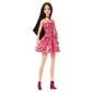 Barbie Fashionistas Doll #246 with Black Hair, Pink Leopard Print Strapless Dress with Accessories Like Tie Necklace and Boots
