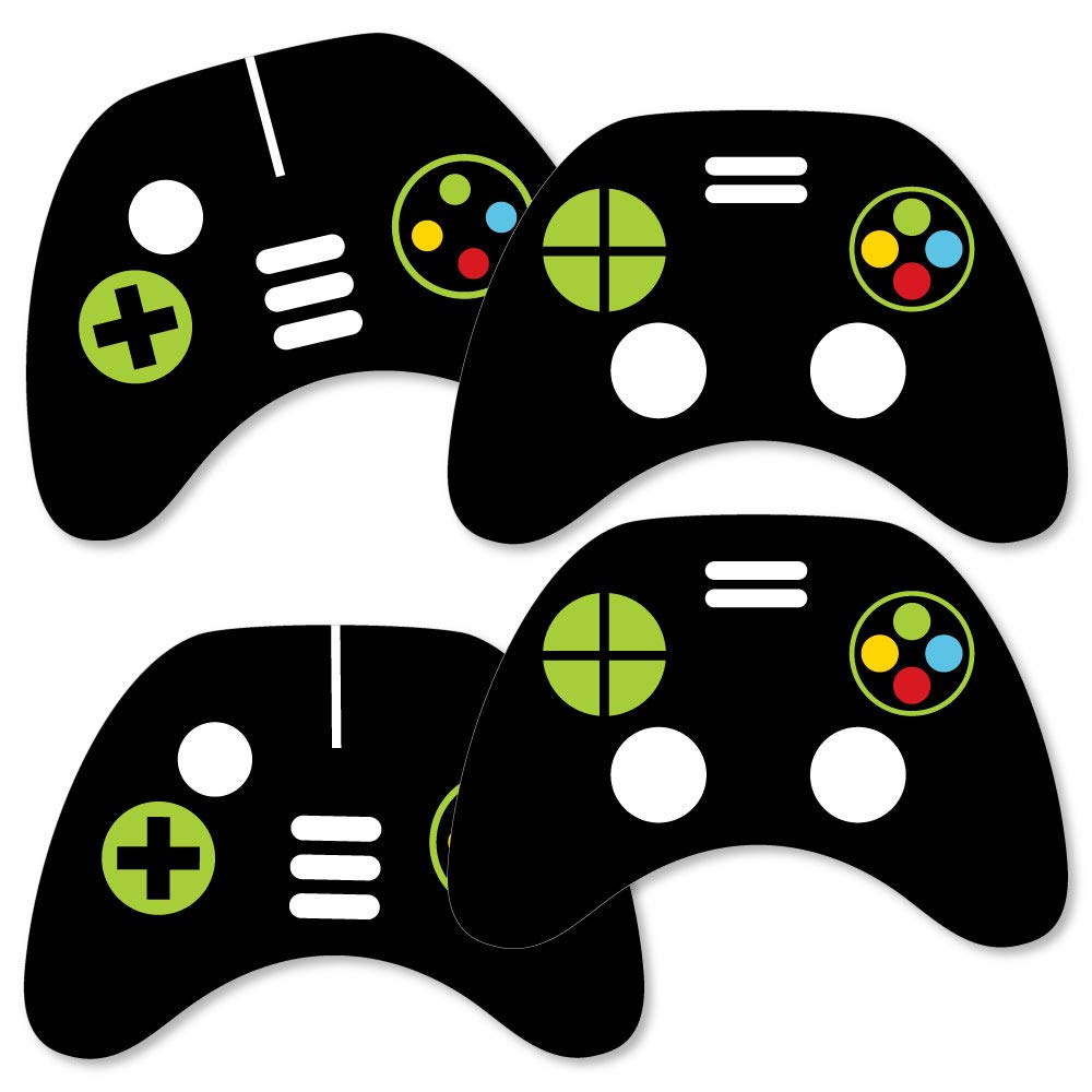 Big Dot of Happiness Pixel Video Game Controller Decorations DIY Game Zone Game or Birthday Party Essentials - Set of 20