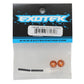 Exotek 1191OR Twist Nuts for M3 Thread, Orange