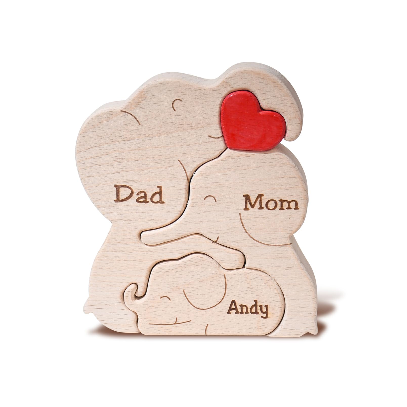 Custom Puzzle, Personalized Elephants Puzzles, Personalized Wooden Puzzle