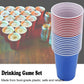 TOPINCN Beer Pong Drinking Game Set 22PCS Plastic Game Cups with 4PCS Pong Balls Outdoor Camping Pub Party Supplies 16oz(red Cups 11+Blue