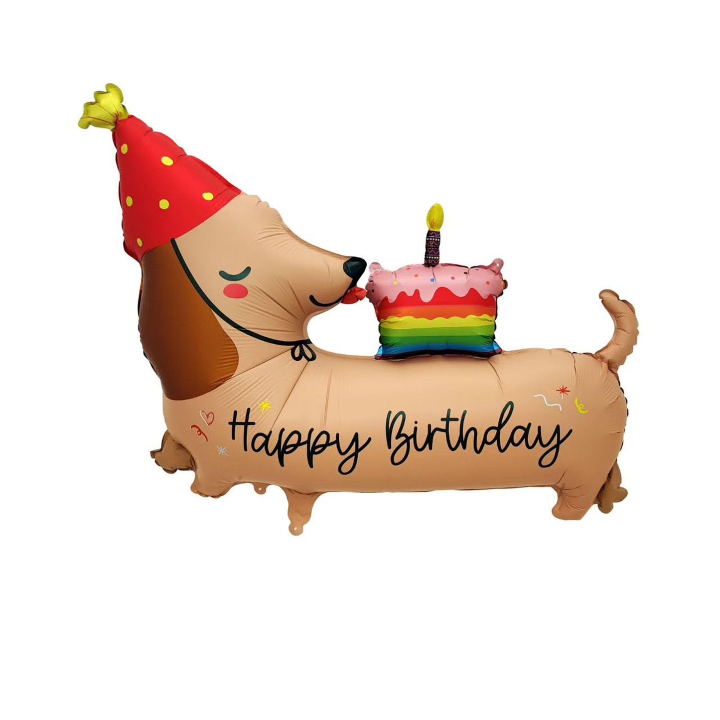 2 PCS Dog Foil Balloons Dachshund Dog Mylar Balloons Cute Puppy Balloon for Dogs Theme Birthday Party Decorations