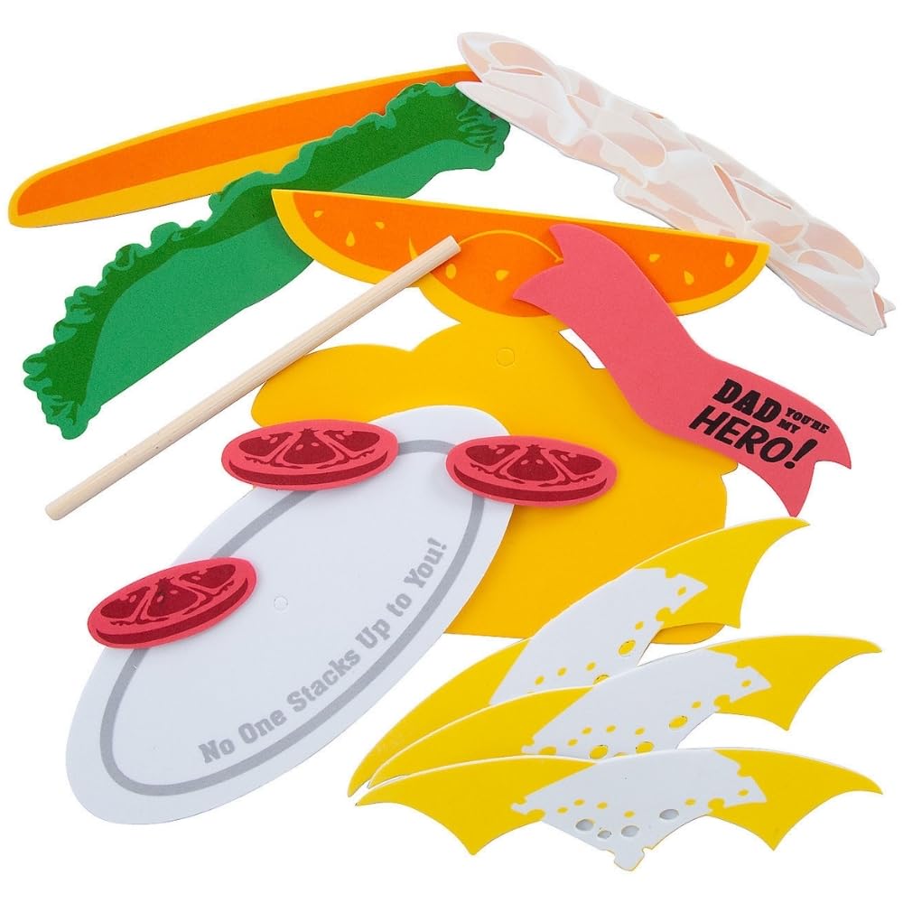 Father’s Day Dad You’re My Hero Sandwich Craft Kit, Makes 12