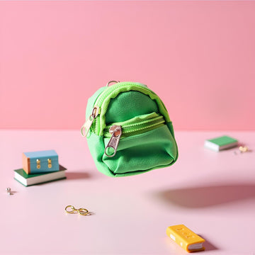 2Pcs Mini Doll Zipper Backpack,Cute School Bag Model Dollhouse School Accessory for 1/6 Scale Dollhouse,Dolls Accessories Costume Ornament Photography