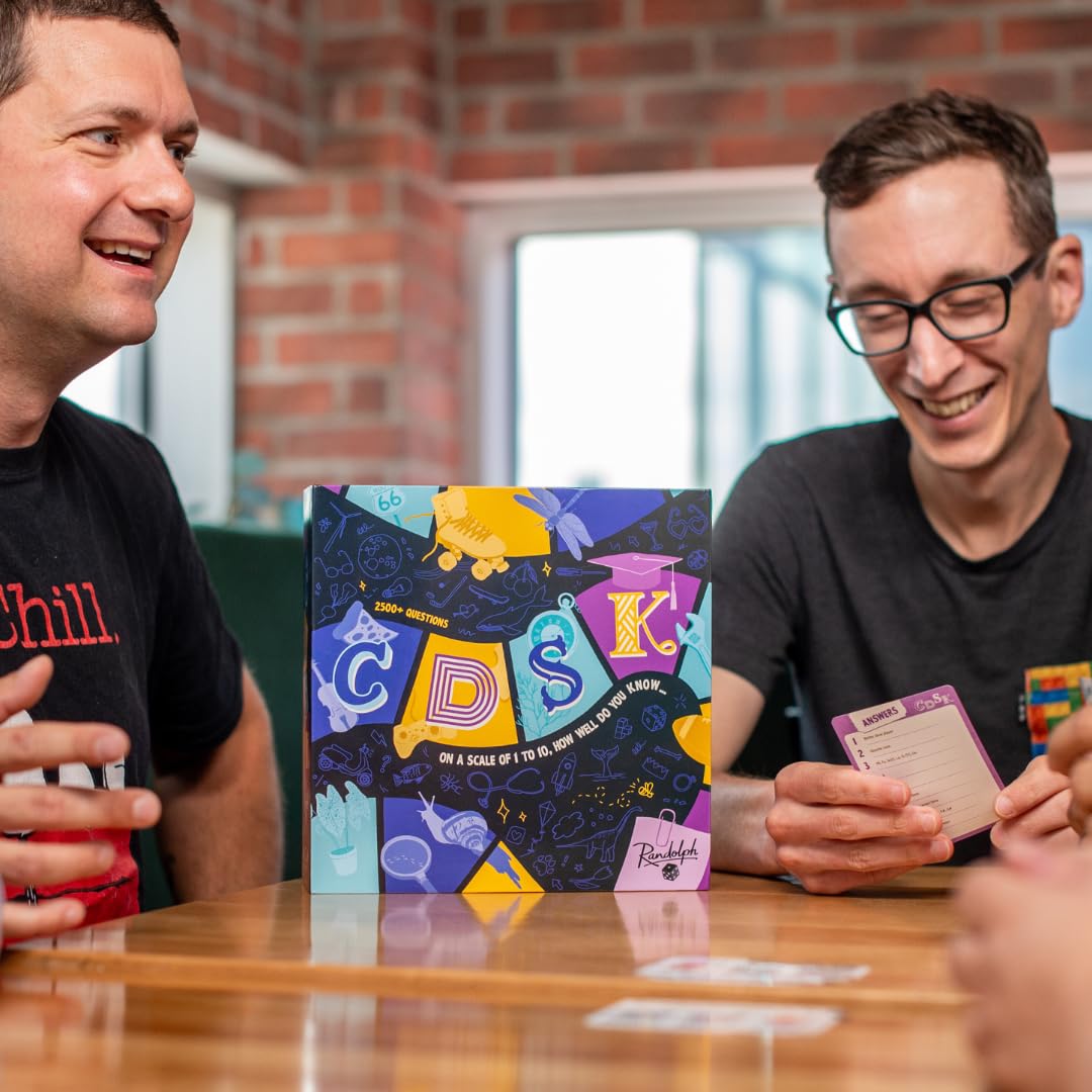 Randolph CDSK | Fun Trivia Party Game for Teens and Adults | Great for Game Nights and Large Groups | Two Player or Team Challenge | 2500+ Trivia