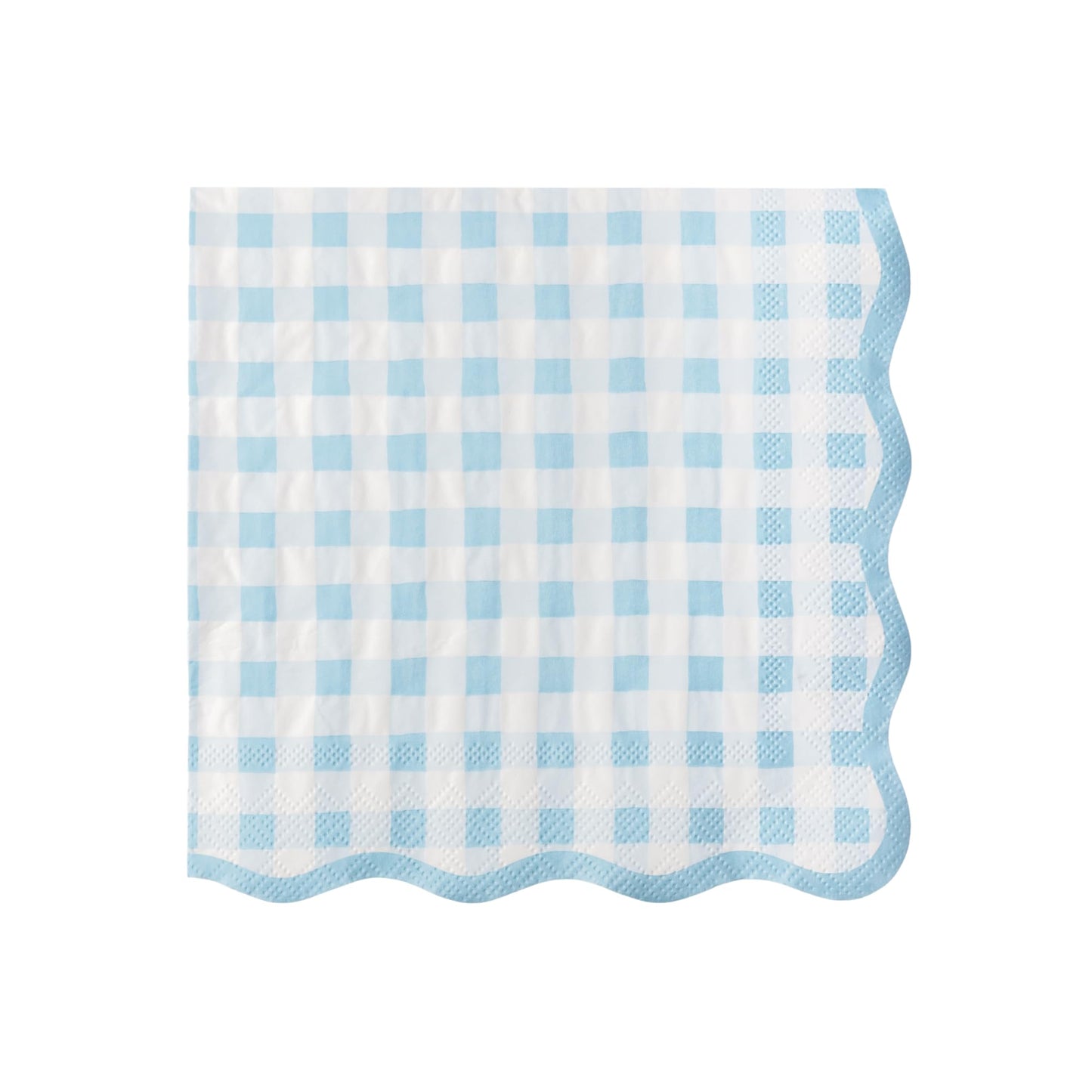Bonjour Fête Light Blue Gingham Paper Party Dinner Napkins | Premium Party Supplies | Baby Showers, Bridal Showers, Tea Parties, & Casual Gatherings |