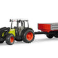Bruder 02112 Claas Nectis 267 F with Front Loader & Tipping Trailer