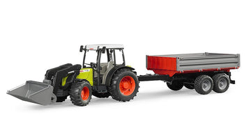 Bruder 02112 Claas Nectis 267 F with Front Loader & Tipping Trailer