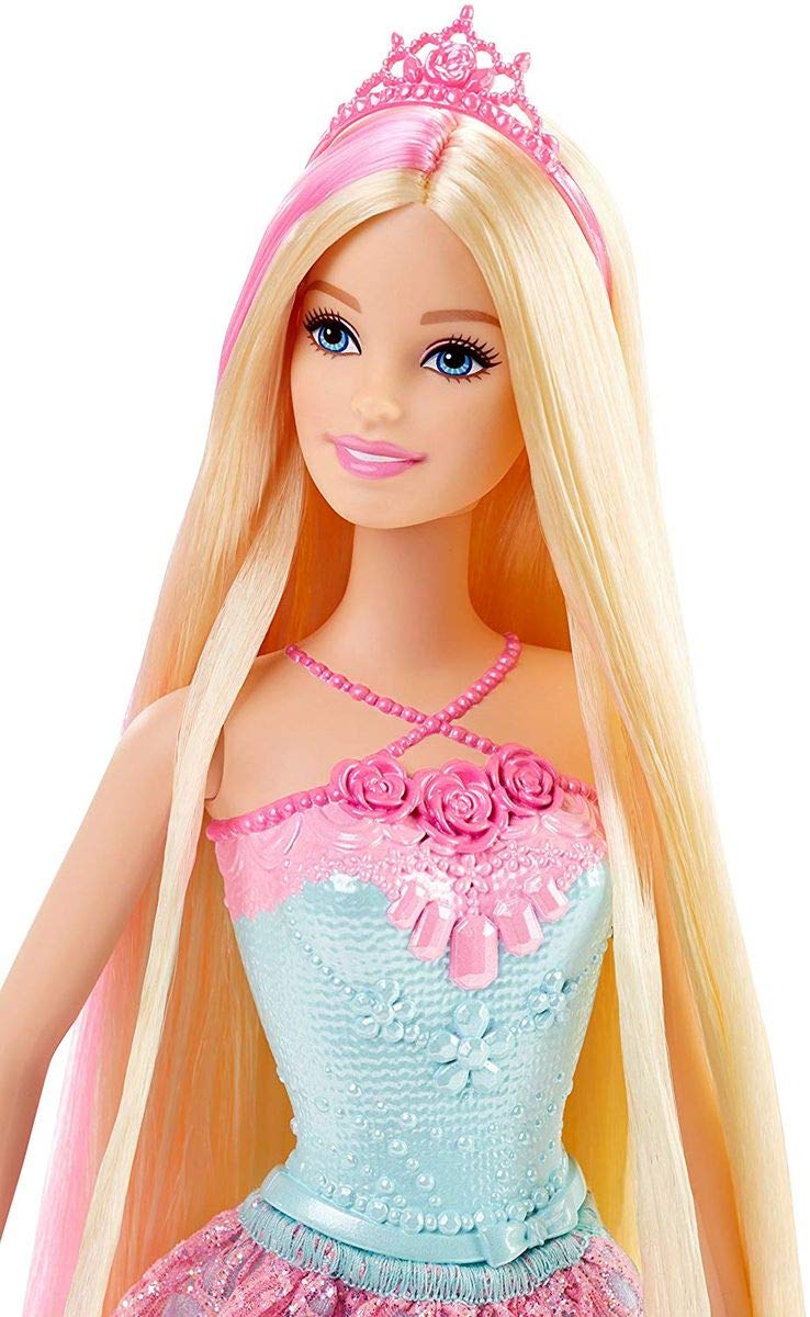 Barbie Princess Doll with Styling Beads in Her Pink-Streaked Hair