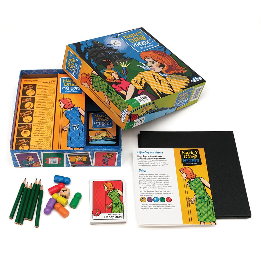 Nancy Drew Mysteries Board Game - A Game of Deductive Reasoning for 3 to 6 Players Ages 8 and up