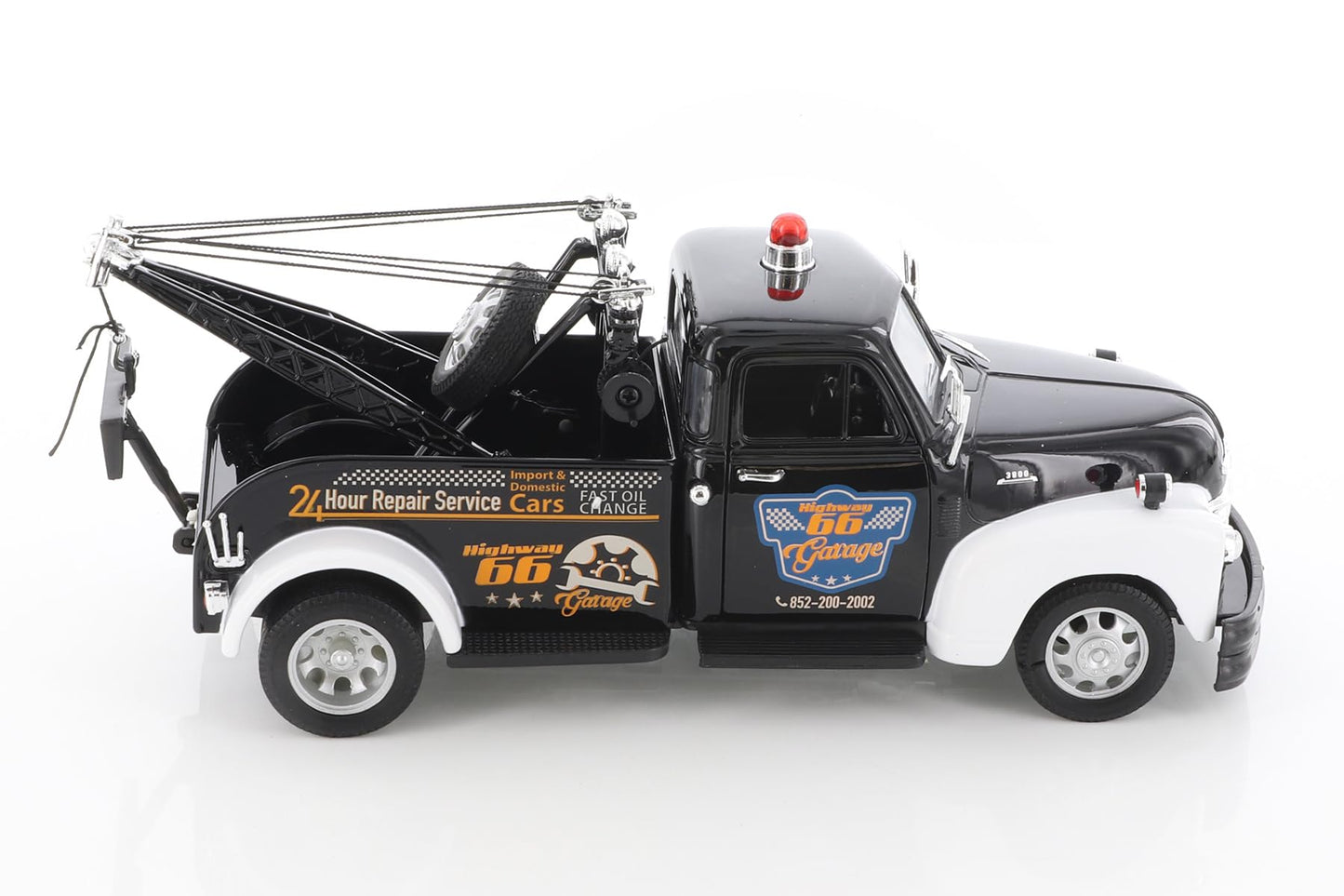 Welly 1953 Chevy Tow Truck 22086S/4D - 1/24 Scale Diecast Model Car (Black)