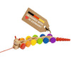 Goki Wooden Pull Toy Caterpillar NILA Montessori Toys for 1 Year Old I Baby Walking & Toddler Along String - Eco Friendly Wood Motor Skills
