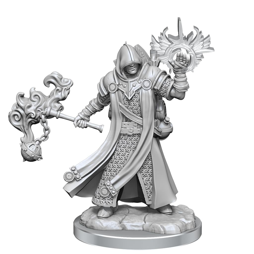 WizKids D&D Frameworks: Human Cleric Male - Unpainted and Unassembled
