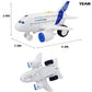 OCCAFY Airplane Toys for Toddlers,Friction Powered Toy Plane for Kids,1:200 Scale Aircraft with Flashing Lights and Sounds for Boys & Girls,Toy