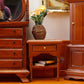 EatingBiting 1:12 1/12 Scale Miniature Wooden Furniture Dollhouse Closet Wardrobe Cabinet Bedside Table Nightstand Figurines for Acessories Coffe