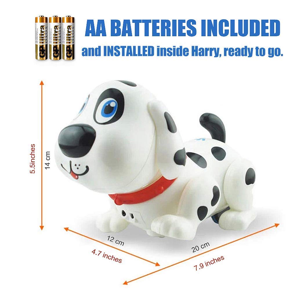 WEofferwhatYOUwant Robot Dog - Electronic Spanish Harry Puppy - Bilingual Interactive Pet Dog Toy for Toddlers - Walks, Barks, Sings, Talks in Spanish
