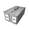 BCW 2-Row Graded Card Storage Box - Gray | Stackable PSA Slab Case with Lid & Handle | Compatible with PSA, BGS, SGC, CSG, HGA | Includes Card Bin