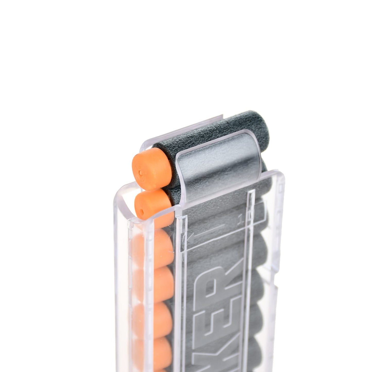 JGCWorker 200pcs 2nd Generation High-End of Half-Lenth Soft Dart, Soft Short Dart for Adventure Force Nexus Pro and Worker Swift (Black and Orange)