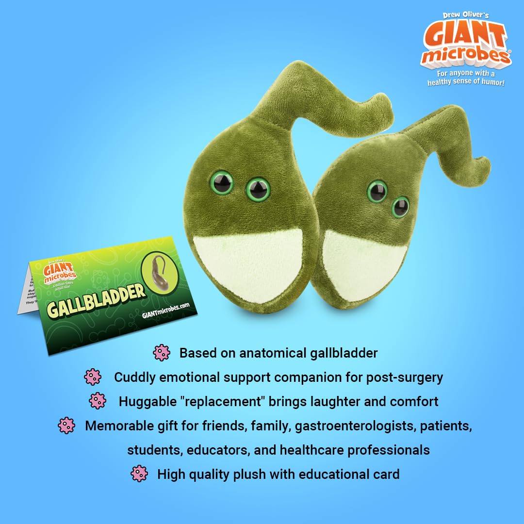 GIANT MICROBES Gallbladder Plush - Anatomy Gift, Medical Student Gifts